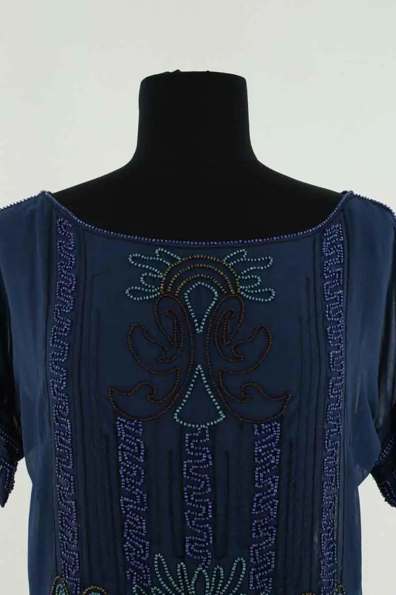 Blouse Antik Batik Bleu en Synthétique