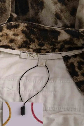 Pantalon droit Maje Beige en Lin