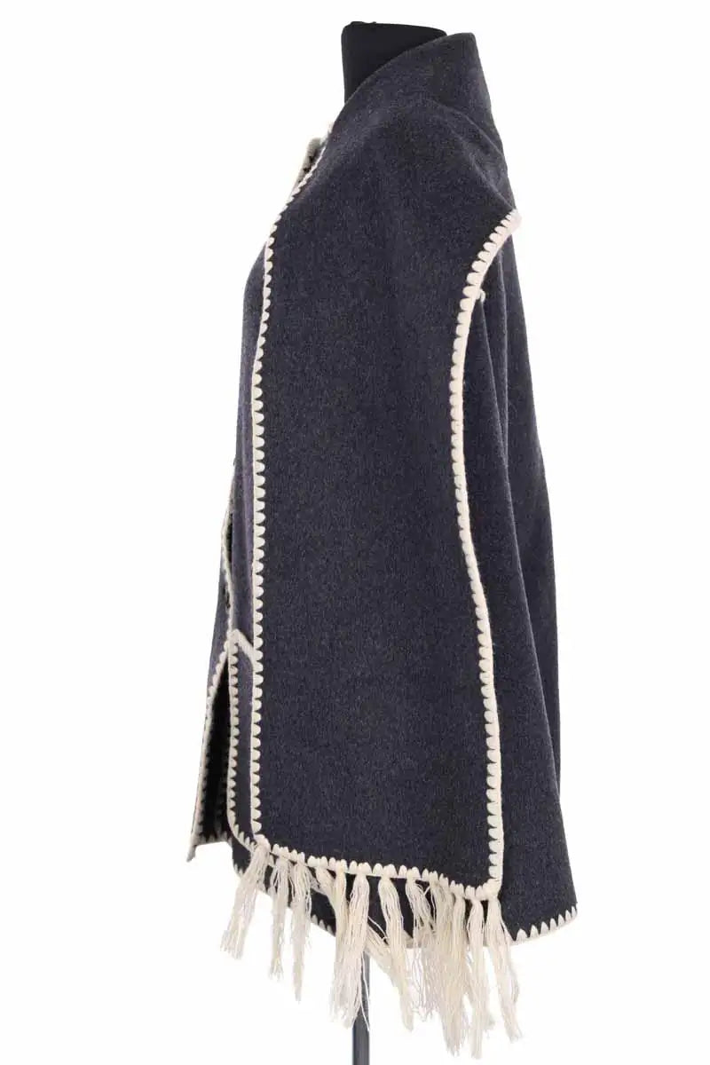 Manteau Toteme Anthracite en Laine