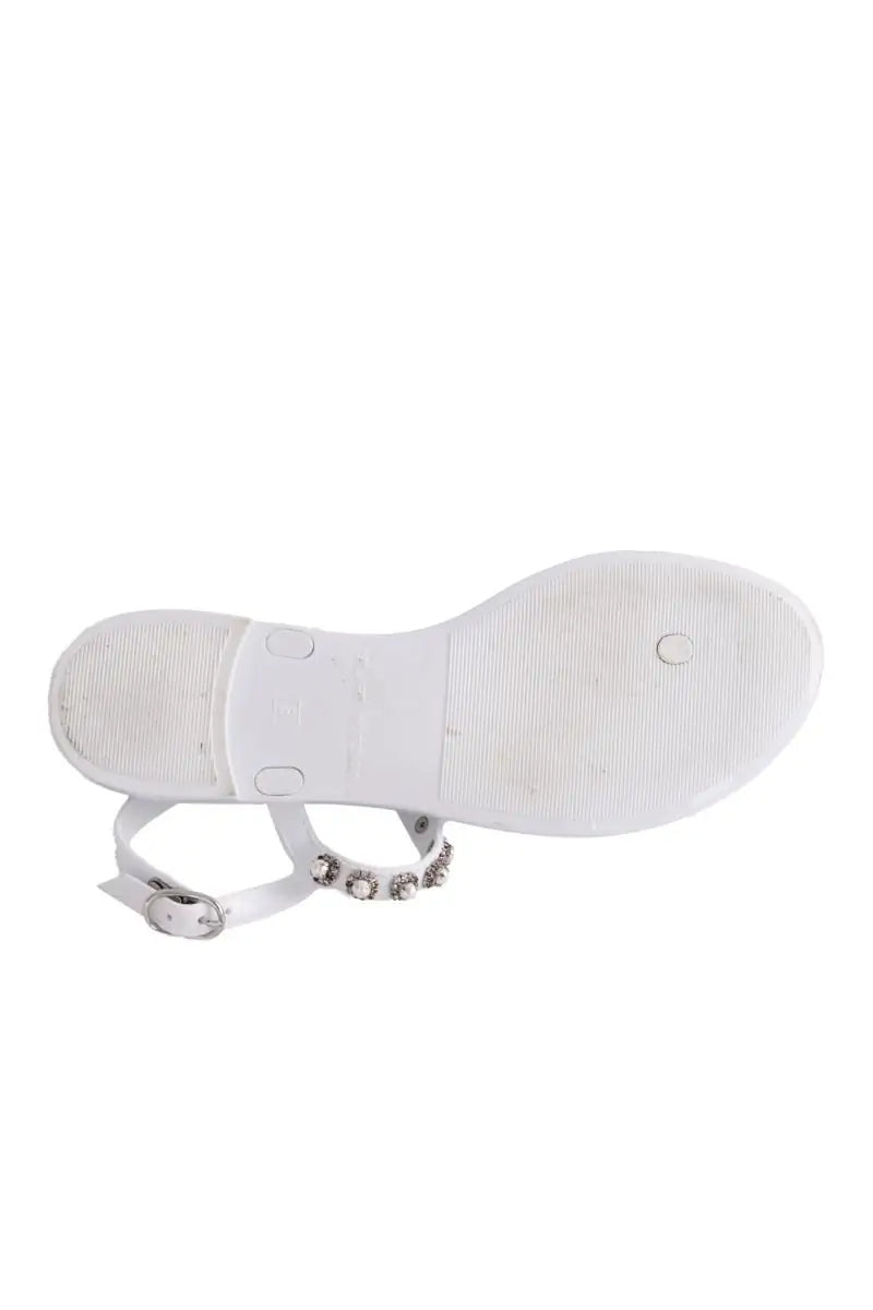 Sandales Stuart Weitzman Blanc en Caoutchouc