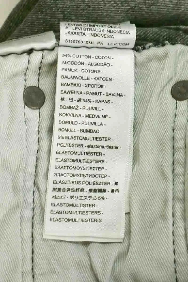 Jean droit Levi's 502 Gris en Coton