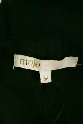 Pantalon Maje Noir en Laine