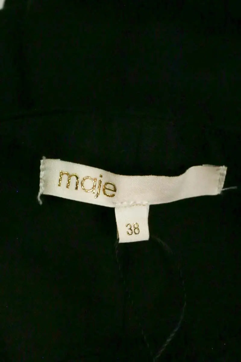 Pantalon Maje Noir en Laine