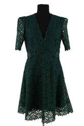 Robe Sandro Vert en Synthétique, taille L - Seconde Main