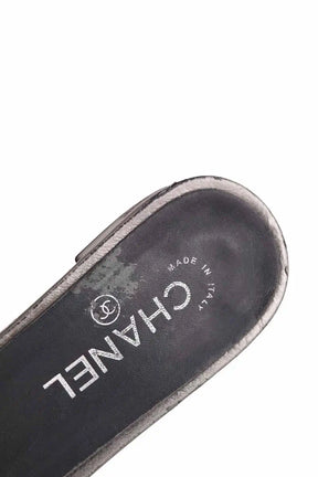 Mules Chanel Noir en Cuir