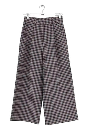 Pantalon large Max Mara Gris en Laine, taille XS - Seconde Main