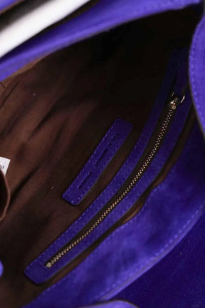 Sac à bandoulière Tila March Violet en Daim