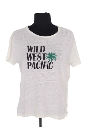 T-shirt Gerard Darel Blanc en Lin, taille S - Seconde Main