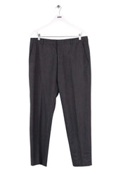 Pantalon droit Ami Anthracite en Laine, taille M - Seconde Main