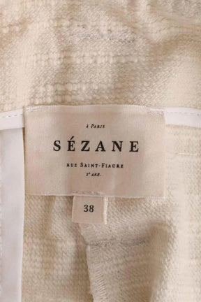 Mini short Sézane Ecru en Coton