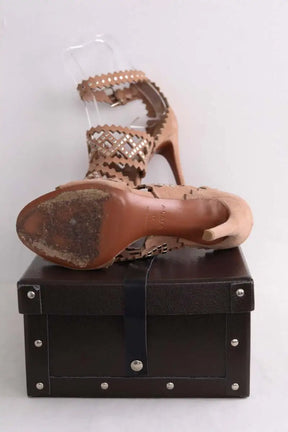 Talons Alaïa Beige en Daim