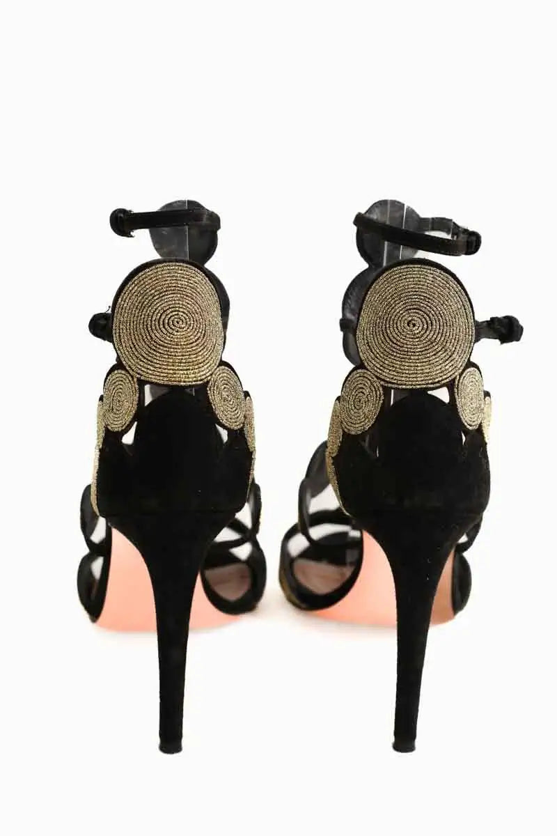 Talons Alaïa Doré en Cuir