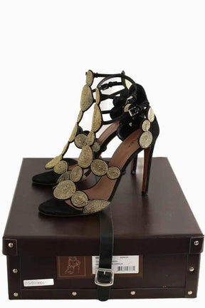 Talons Alaïa Doré en Cuir