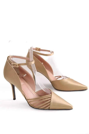 Talons Alberta Ferretti Doré en Cuir