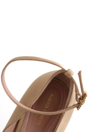 Talons Alberta Ferretti Doré en Cuir