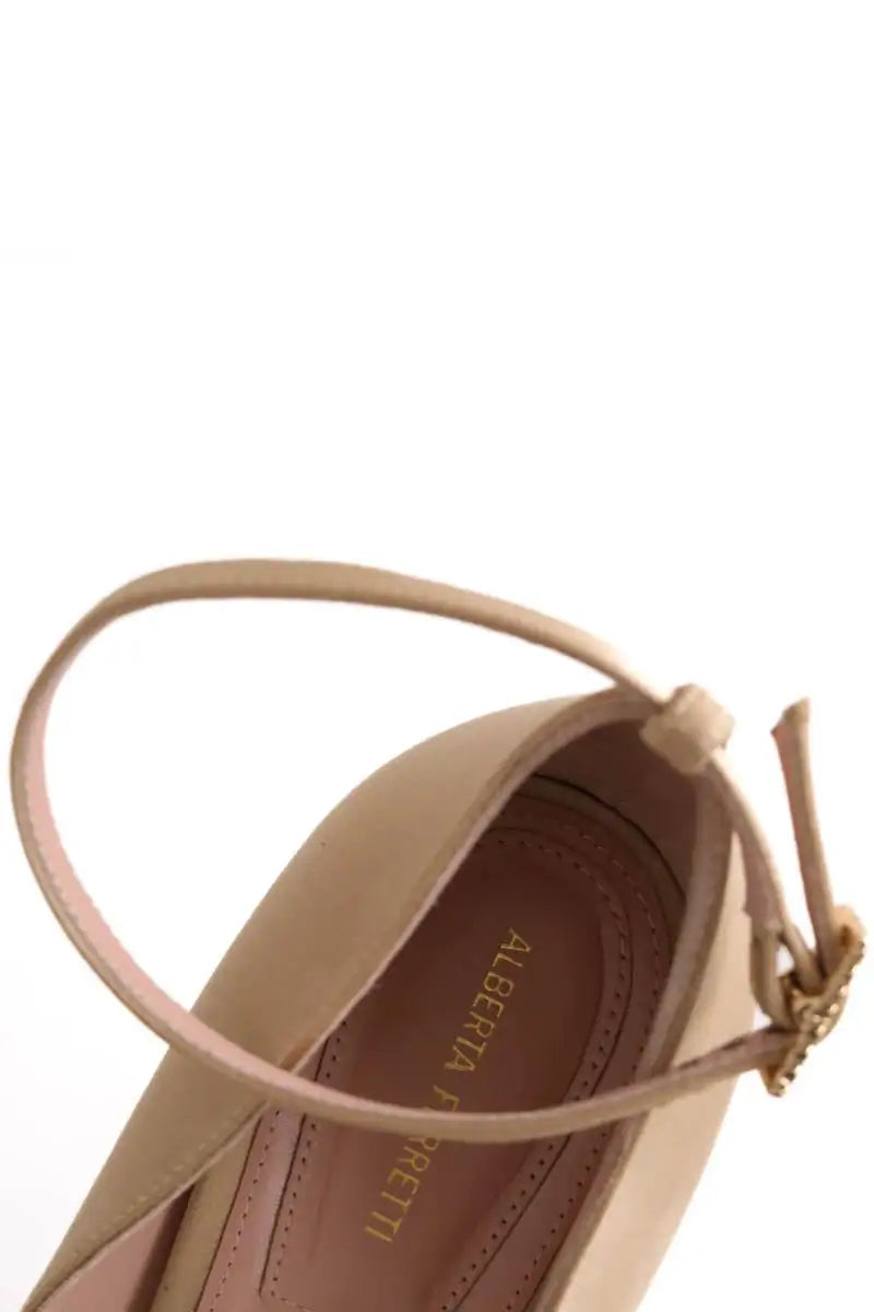 Talons Alberta Ferretti Doré en Cuir