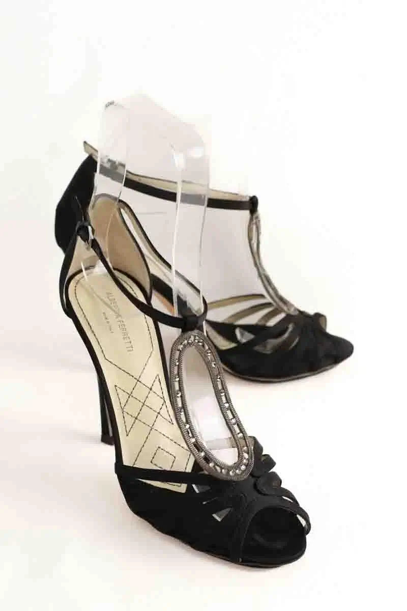Talons Alberta Ferretti Noir en Daim