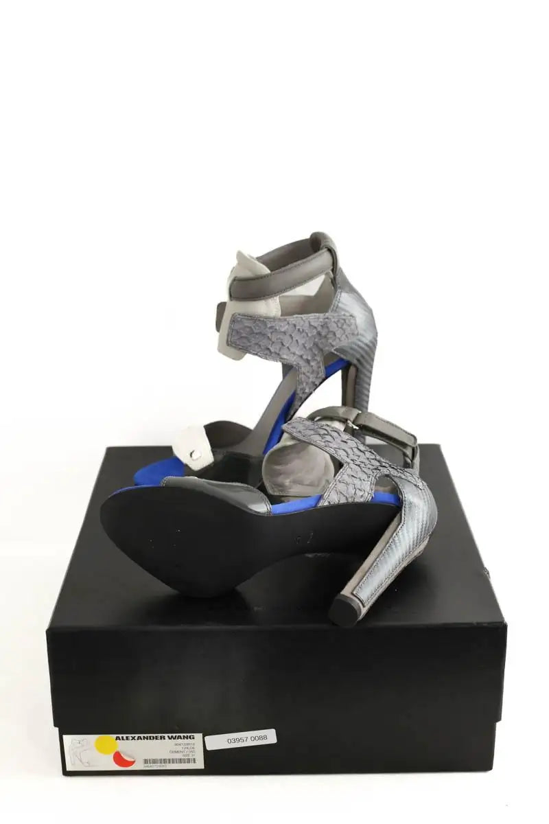 Talons Alexander Wang Gris en Cuir