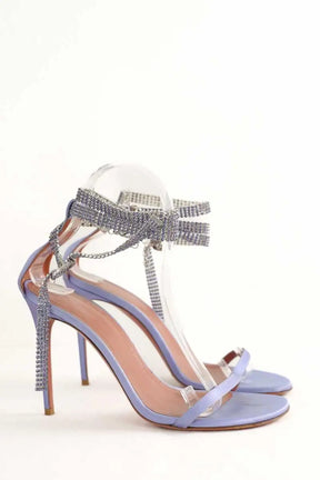 Talons Amina Muaddi Bleu en Tissu