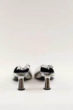Talons Anny Nord Point blank slingback disco ball Argent en Cuir
