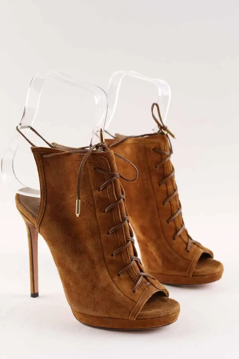 Talons Aquazzura Camel en Daim