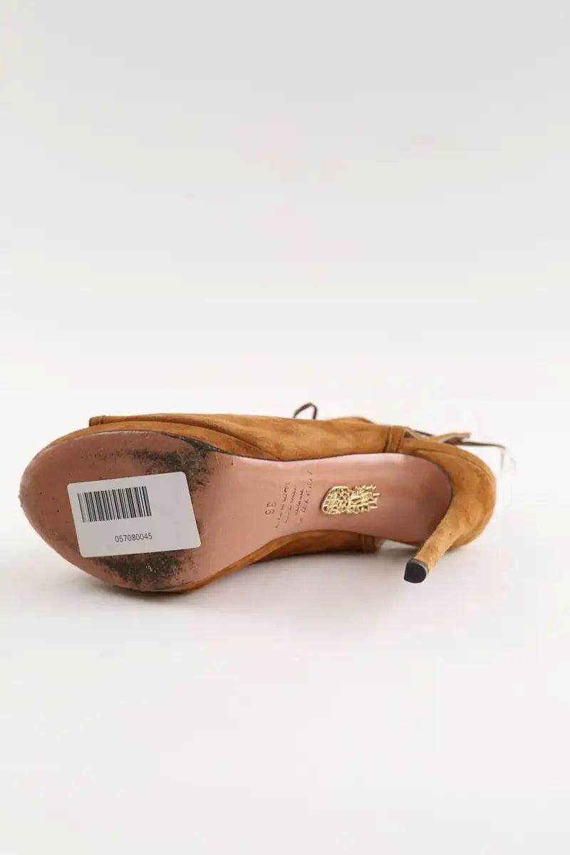 Talons Aquazzura Camel en Daim