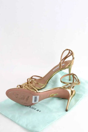 Talons Aquazzura Doré en Cuir