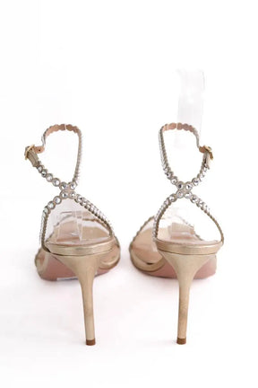 Talons Aquazzura Doré en Cuir