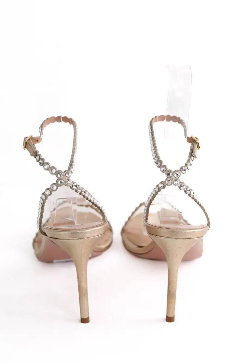 Talons Aquazzura Doré en Cuir