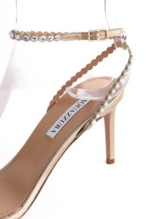 Talons Aquazzura Doré en Cuir