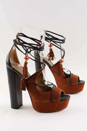 Talons Aquazzura Marron en Daim
