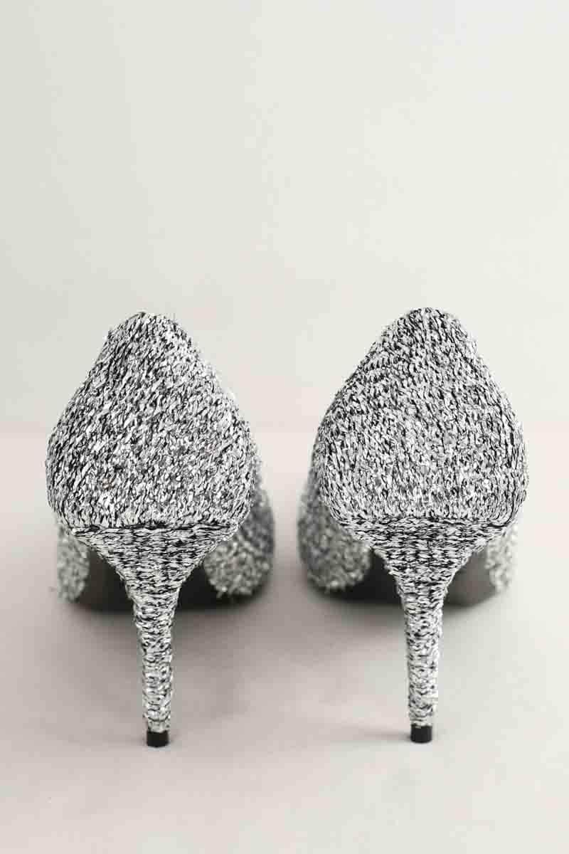 Talons Balenciaga Argent en Tissu