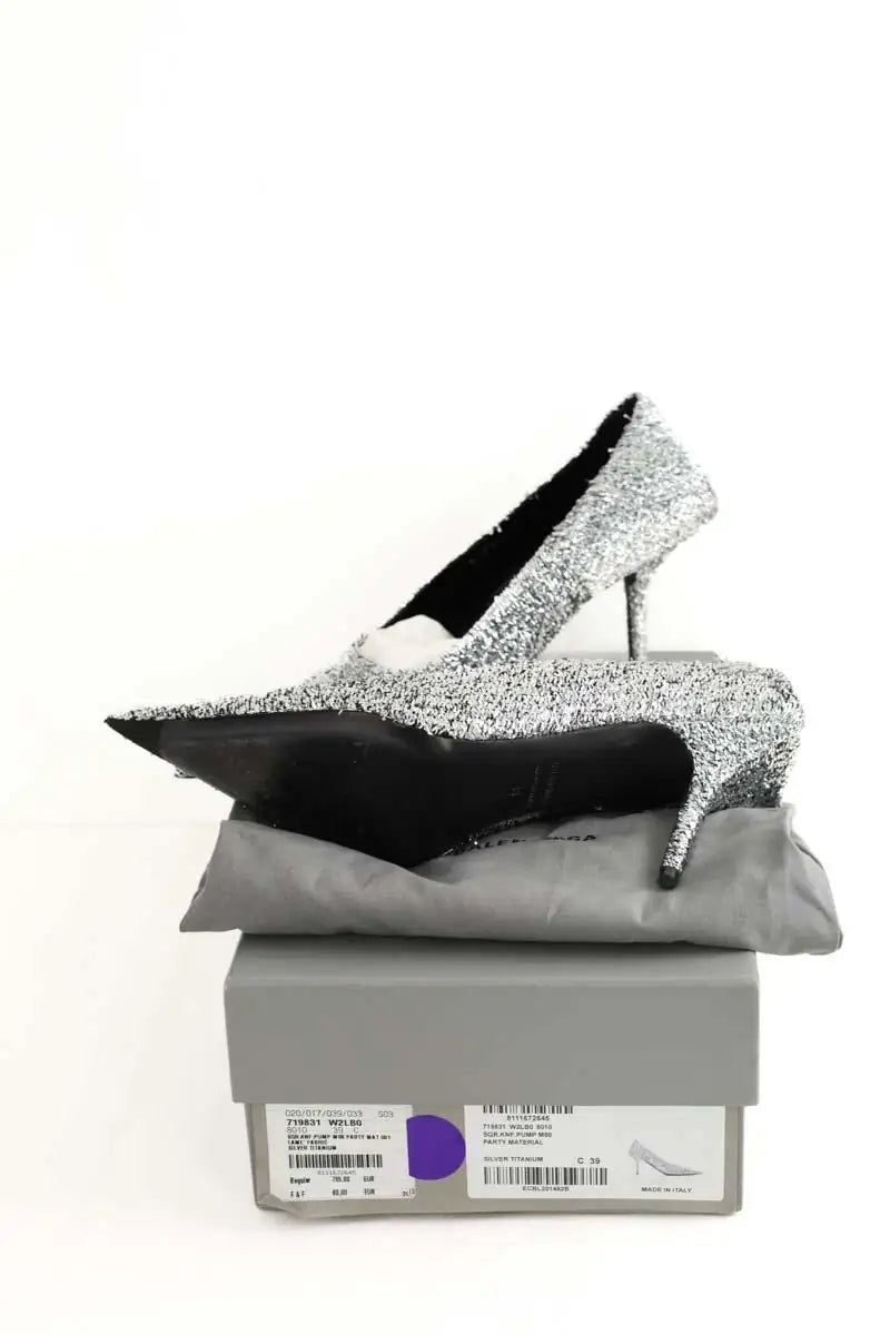 Talons Balenciaga Argent en Tissu