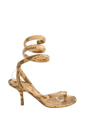 Talons Bottega Veneta Spiral Beige en Cuir, taille 37 - Seconde Main
