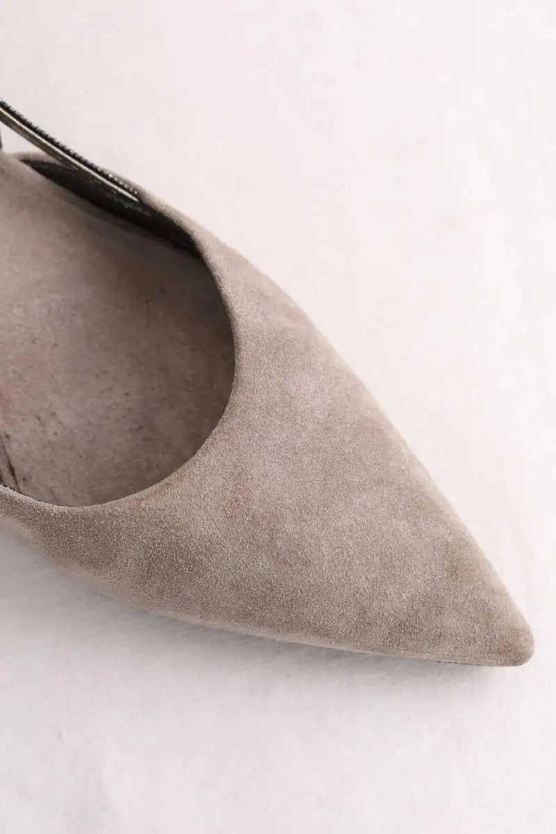 Talons Brunello Cucinelli Gris en Daim