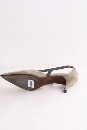 Talons Brunello Cucinelli Gris en Daim