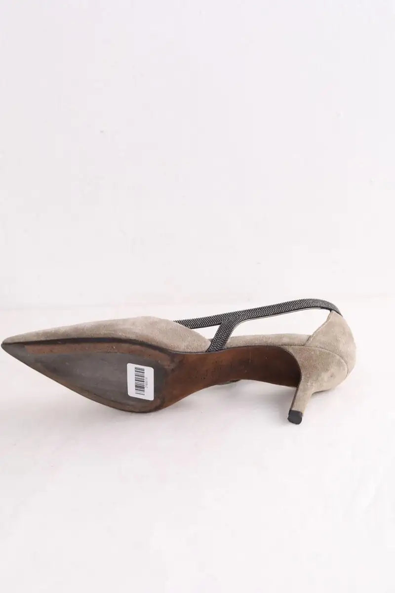 Talons Brunello Cucinelli Gris en Daim