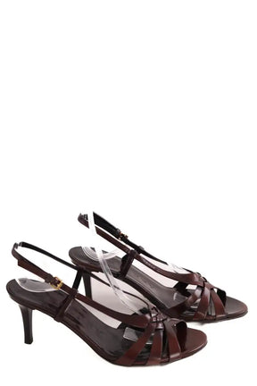 Talons Burberry Bordeaux en Cuir