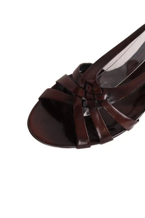 Talons Burberry Bordeaux en Cuir