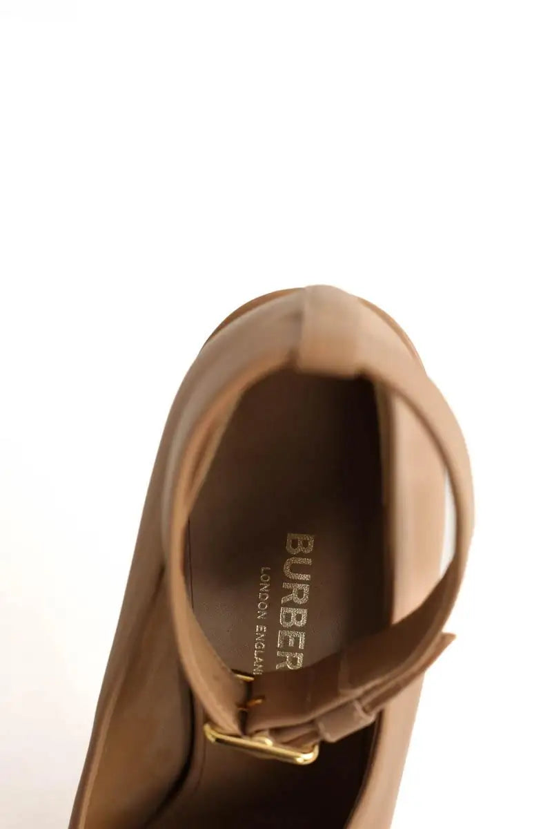 Talons Burberry Marron en Caoutchouc