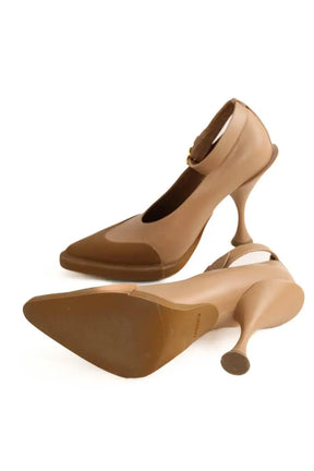 Talons Burberry Marron en Caoutchouc