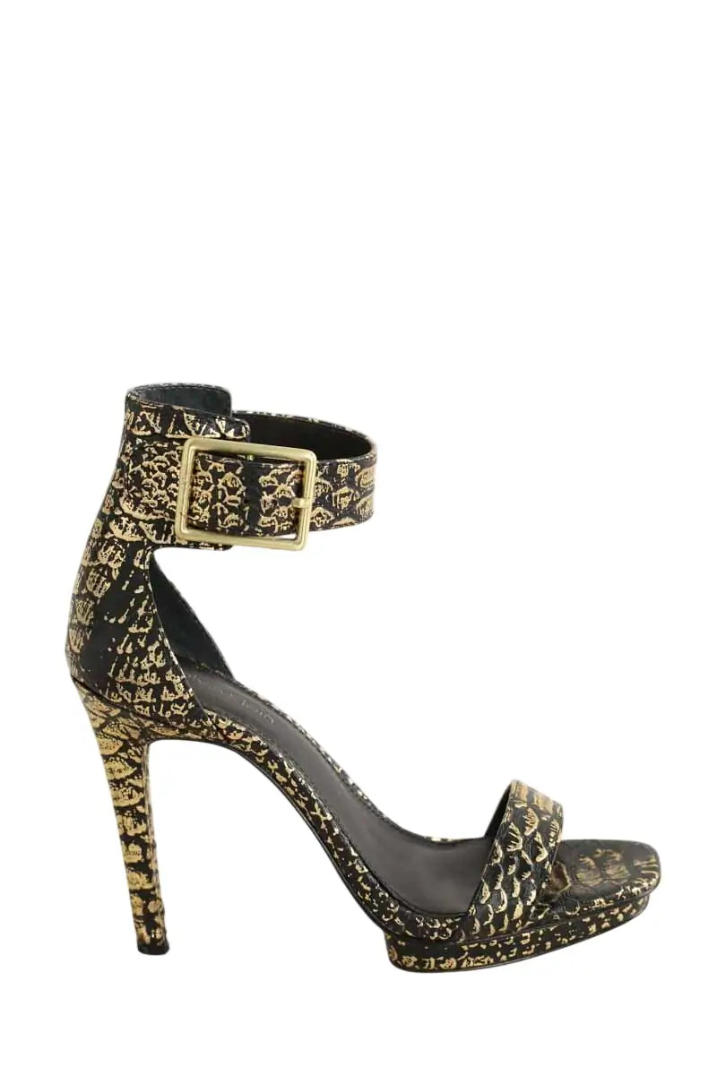 Talons Calvin Klein Noir en Cuir, taille 35 - Seconde Main