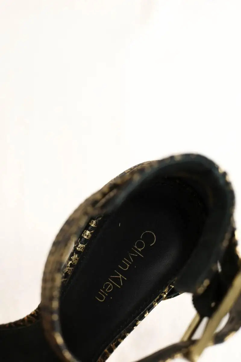 Talons Calvin Klein Noir en Cuir