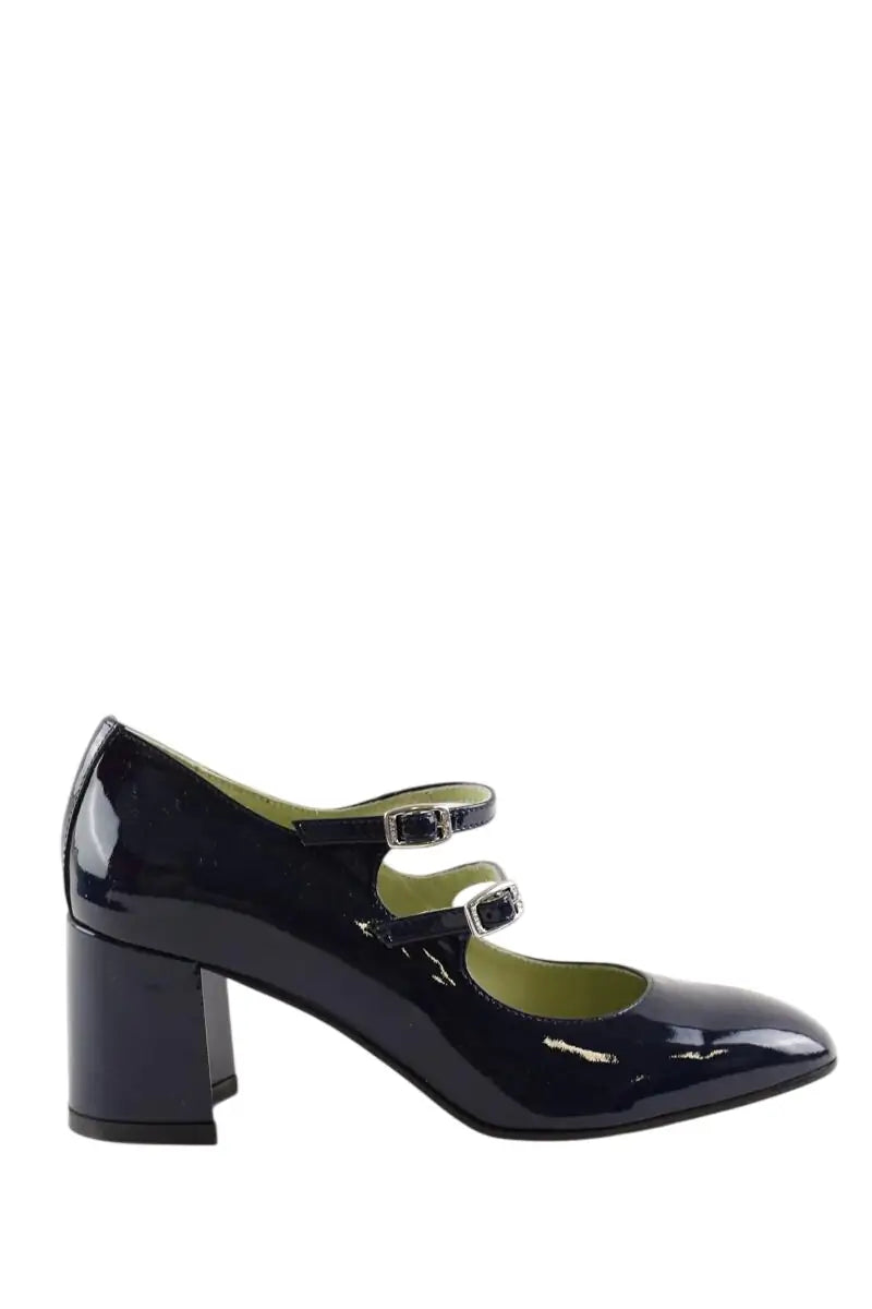 Talons Carel Babies Slingback  Marine en Cuir verni, taille 35 - Seconde Main