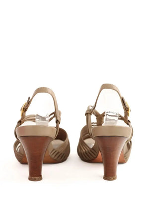 Talons Carel Beige en Cuir