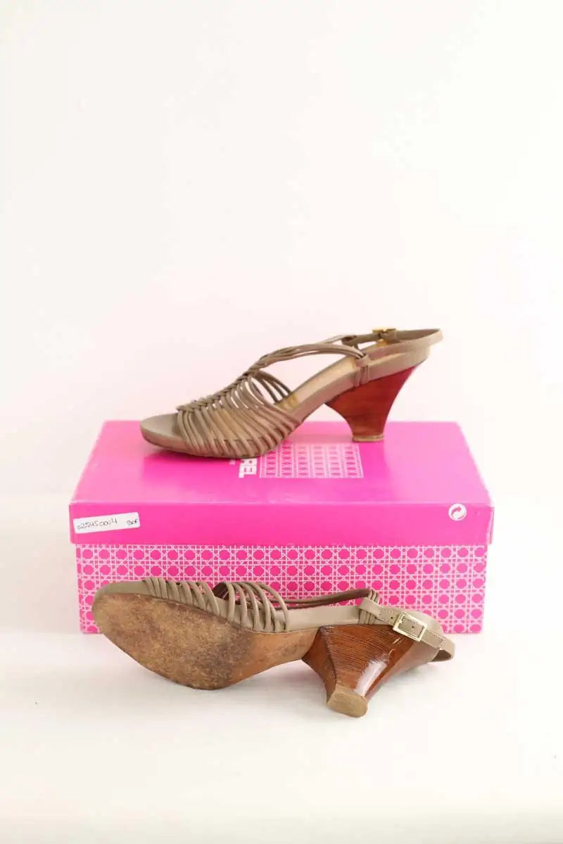 Talons Carel Beige en Cuir