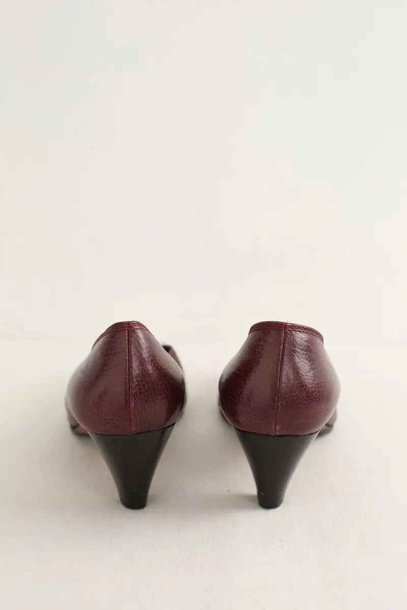 Talons Carel Bordeaux en Cuir