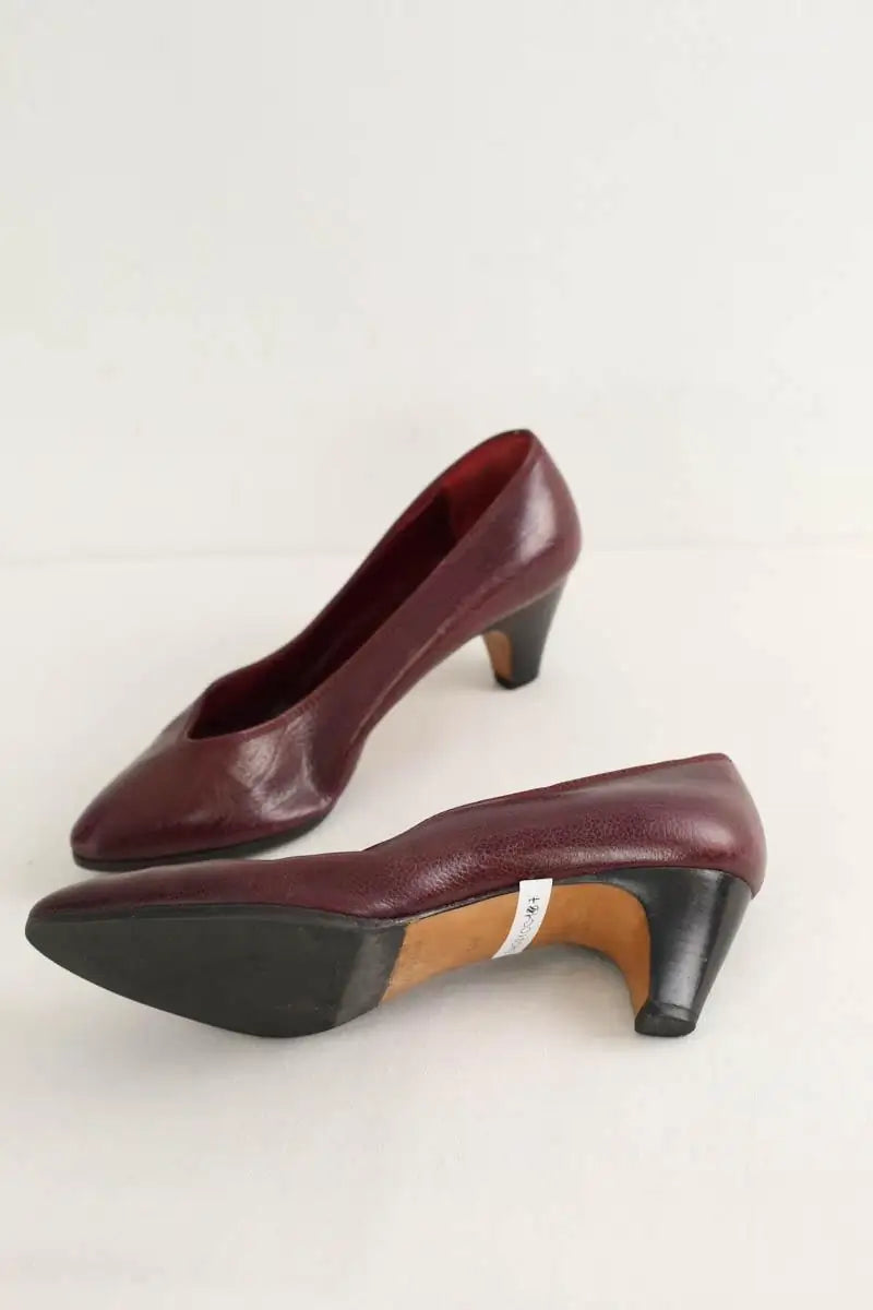 Talons Carel Bordeaux en Cuir