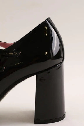 Talons Carel Keel Noir en Cuir verni
