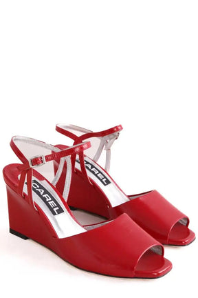 Talons Carel Rouge en Cuir verni